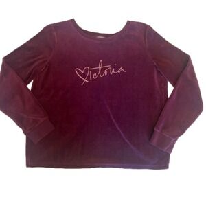Victoria Secret Velour Pullover Cotton Blend‎ Size M
